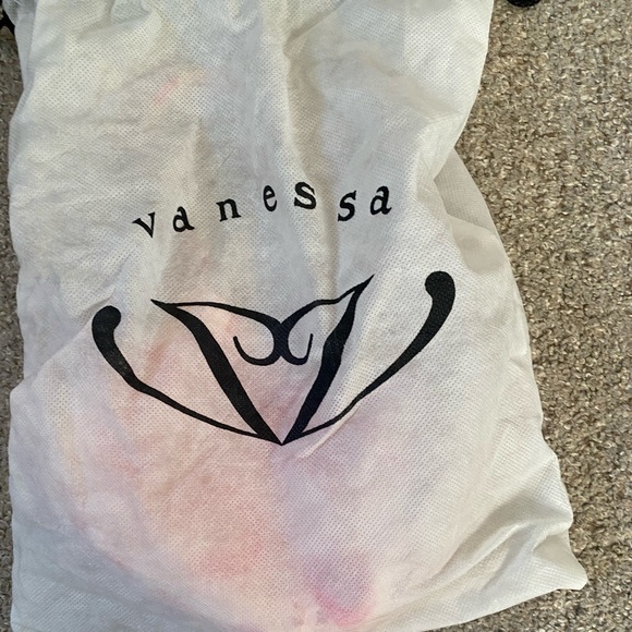 vintage pink silk bag with rhinestones - Picture 3 of 4